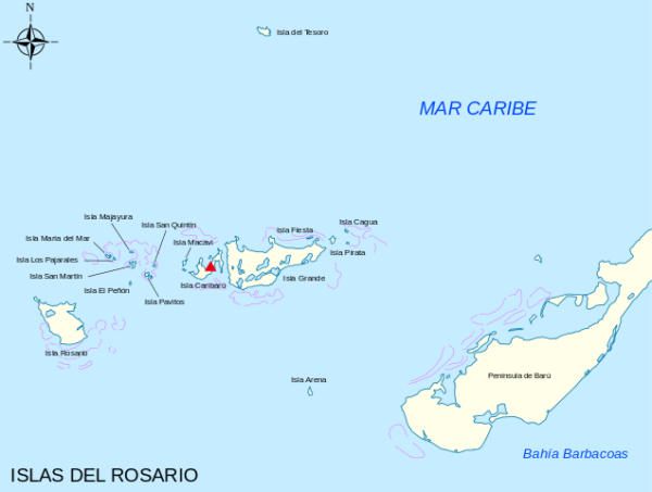 rosario island maps